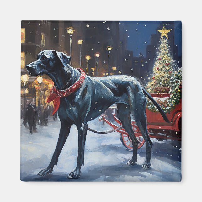 Great Dane Christmas Festive Season  Magnet (Front)