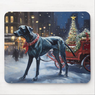 Great Dane Christmas Festive Season Mouse Mat