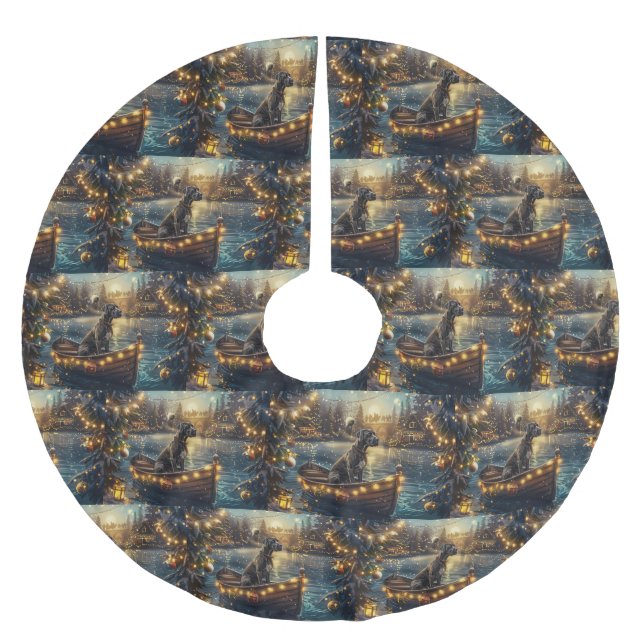 Great Dane Christmas Festive Voyage Brushed Polyester Tree Skirt (Front)