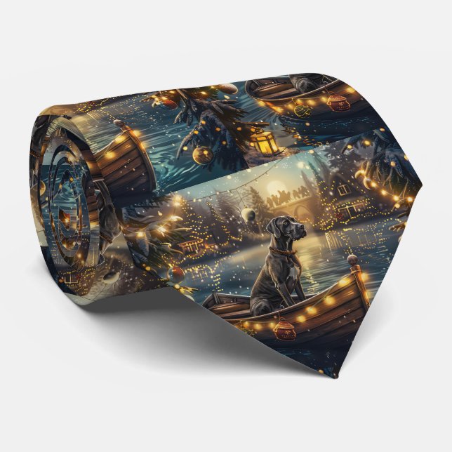 Great Dane Christmas Festive Voyage Tie (Rolled)