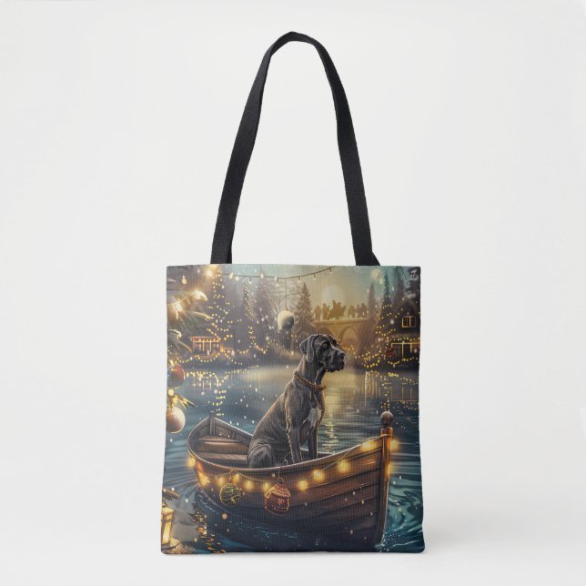 Great Dane Christmas Festive Voyage Tote Bag (Front)