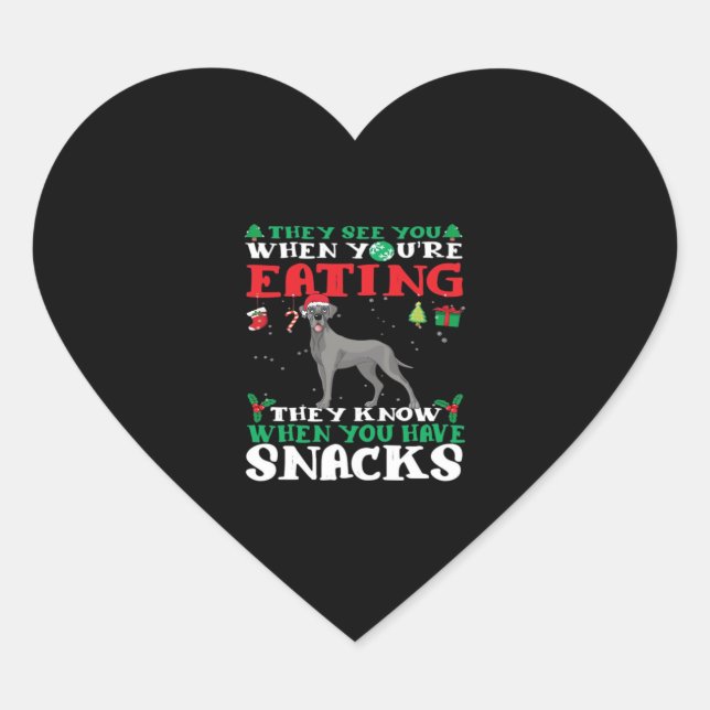 Great Dane Christmas fun Classic T-Shirt Heart Sticker (Front)