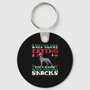Great Dane Christmas fun Classic T-Shirt Key Ring