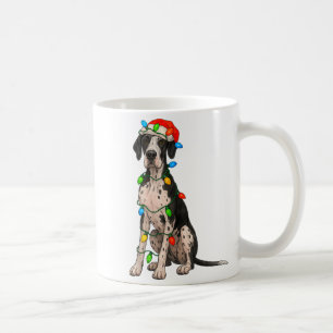 Great Dane Christmas Lights Dog Lover Xmas Pajama Coffee Mug