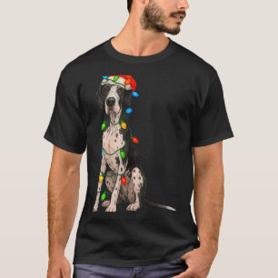 Great Dane Christmas Lights Dog Lover Xmas Pajama  T-Shirt