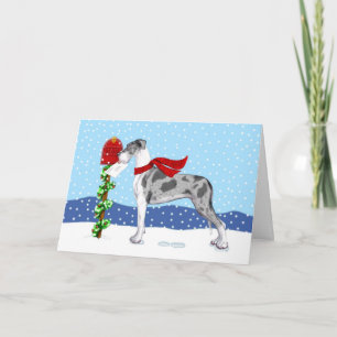 Great Dane Christmas Mail Merle UC Holiday Card