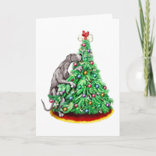 Great Dane Christmas Reach Goals Black UC Holiday Card