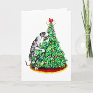 Great Dane Christmas Reach Goals Merle UC Holiday Card