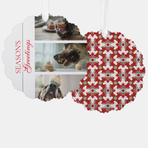 Great Dane Christmas Season Greetings Funny Tree Decoration Card