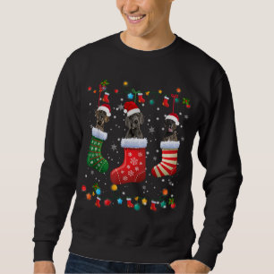 Great Dane Christmas Socks Funny Pajama Xmas Dog L Sweatshirt