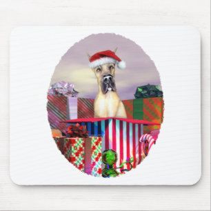 Great Dane Christmas Surprise Fawn Mouse Mat