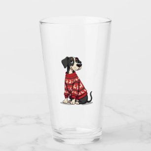 Great Dane Christmas Sweater Glass