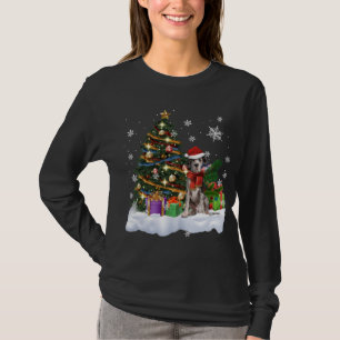 Great Dane Christmas Tree Lights Santa X-mas T-Shirt