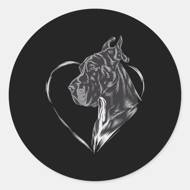 Great Dane  Classic Round Sticker (Front)