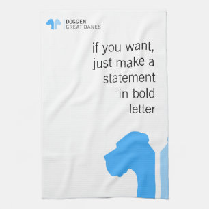 Great Dane Collections Bluemin Tea Towel