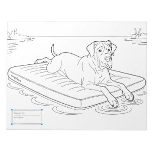 Great Dane colouring contest fun Notepad
