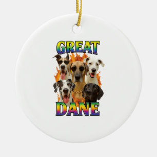 Great Dane Copy Ceramic Tree Decoration