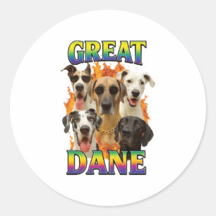 Great Dane Copy Classic Round Sticker