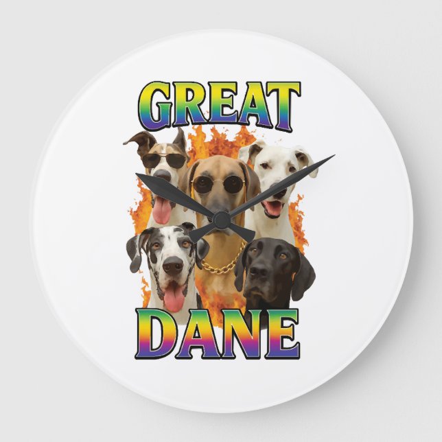Great Dane Copy Large Clock (Front)