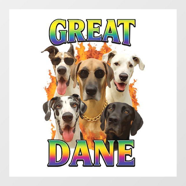 Great Dane Copy Window Cling (Sheet)