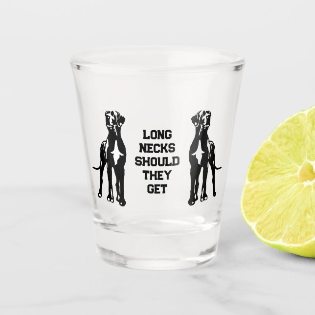 Great Dane Couple Shot Glass (Front)