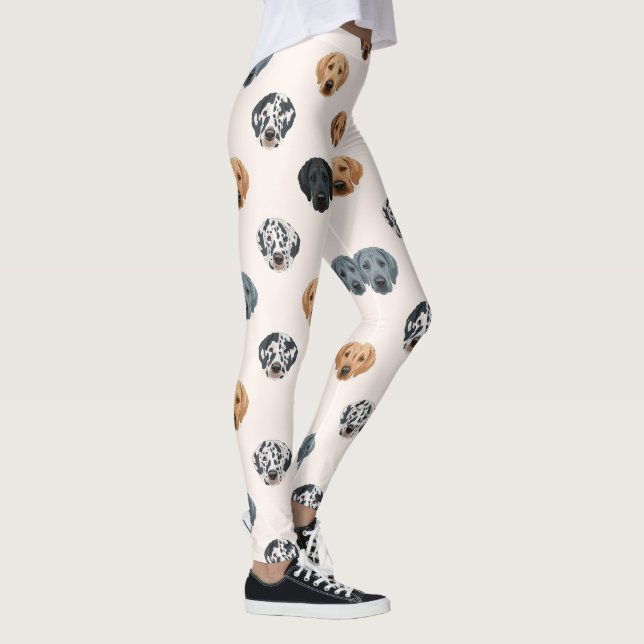 Great Dane Cute Dog Lover Pattern Leggings (Right)