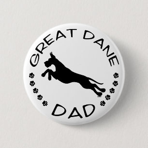 Great Dane Dad Jumper 6 Cm Round Badge