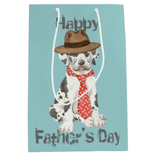 Great Dane Dad Medium Gift Bag (Front)
