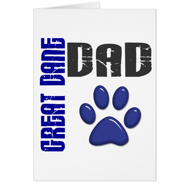 GREAT DANE DAD Paw Print 2 (Front)