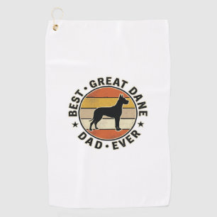 Great Dane Dad Vintage Sunset Dog Lover Shirt_1 Golf Towel