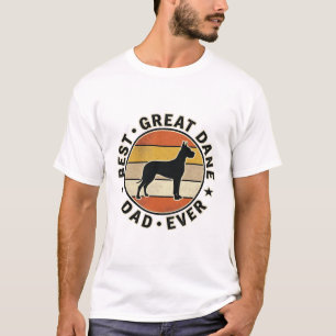 Great Dane Dad Vintage Sunset Dog Lover Shirt_1 T-Shirt