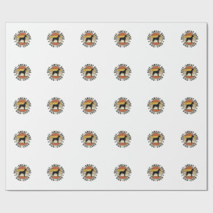 Great Dane Dad Vintage Sunset Dog Lover Shirt_1 Wrapping Paper