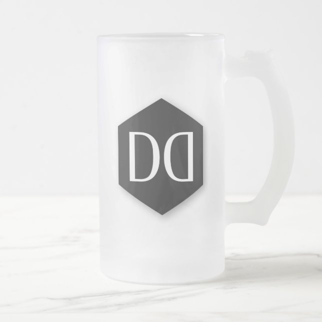 Great Dane DD Identity Frosted Glass Beer Mug (Right)