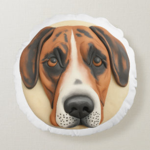 Great Dane Dog 3D Inspired Round Cushion