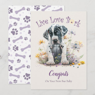 Great Dane Dog Adoption, Gotcha Day Card