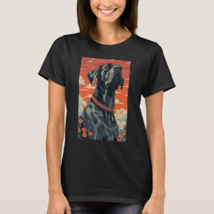Great Dane Dog Aesthetic Japanese Ukiyo e 5 T-Shirt