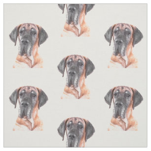 Great Dane Dog Animal Portrait Fabric