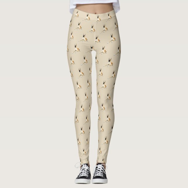 Great Dane Dog Art Leggings (Front)