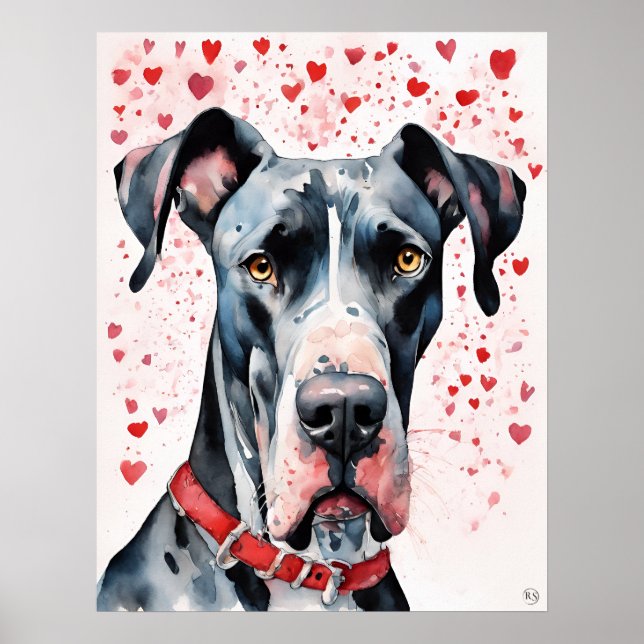 Great Dane - Dog Art Print (Front)