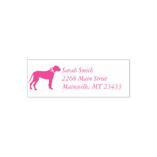 Great Dane Dog Baby Shower Puppy Pink Girl Self-inking Stamp