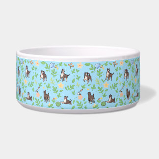 Great Dane Dog Bowl Spring Floral Cute Pet Design