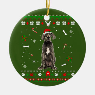 Great Dane Dog Ceramic Tree Decoration