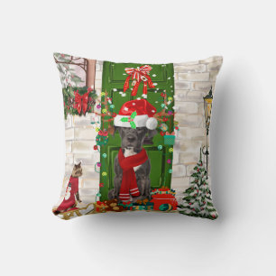 Great Dane Dog Christmas Cushion