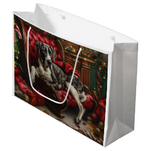 Great Dane Dog Christmas Festive Large Gift Bag