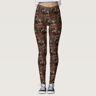 Great Dane Dog Christmas Festive Leggings