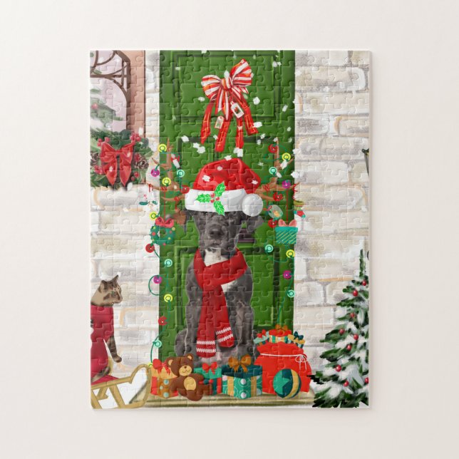 Great Dane Dog Christmas   Jigsaw Puzzle (Vertical)