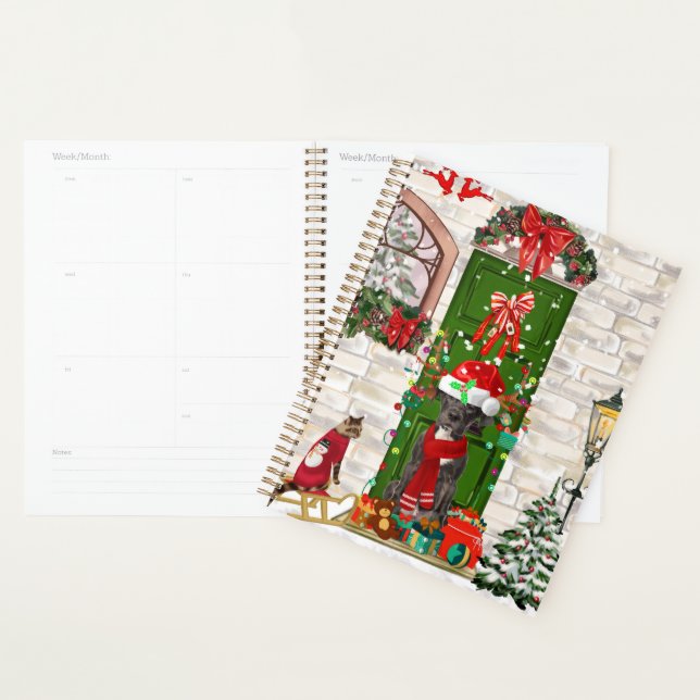 Great Dane Dog Christmas   Planner (Display)