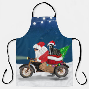 Great Dane dog Christmas Santa Claus Apron