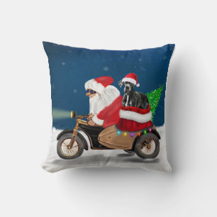 Great Dane dog Christmas Santa Claus Cushion