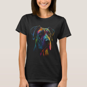 Great Dane Dog  Colorful Dog Mom Dad Men Women T-Shirt